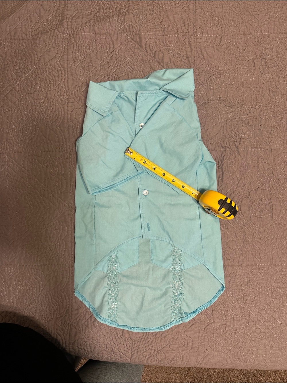 Dog Guayabera in Light Blue - medium size.
